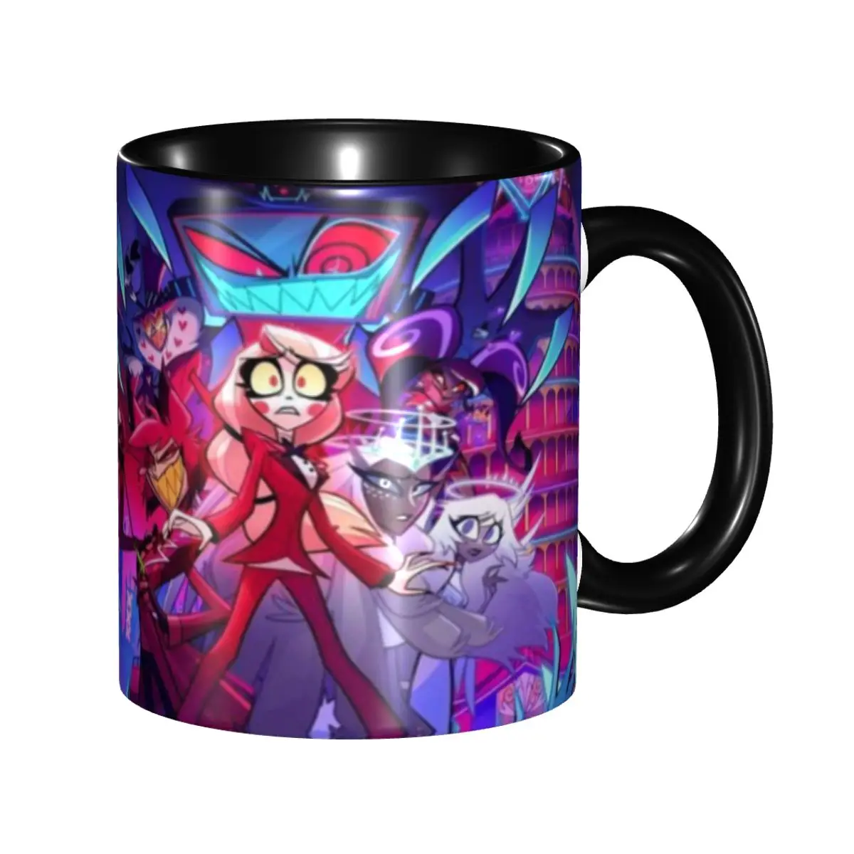 

Hazbines Hoteles Alastor Vox 2 Merch Coffee Mug Novelty Tea Cups Gifts For Woman Man