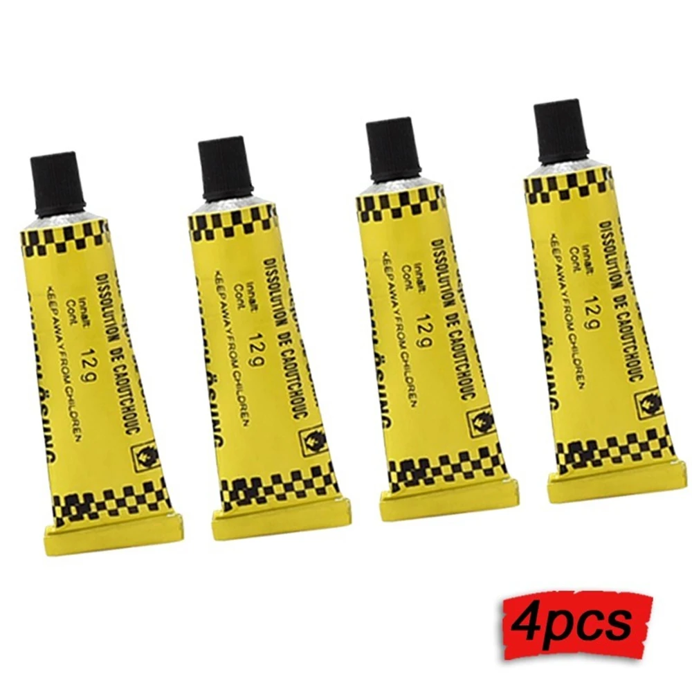 4PCS 12g Motorcycle Bicycle Tire Repairing Glue Portable Scooter Inner Tube Puncture Strong Tyre Repair Glue