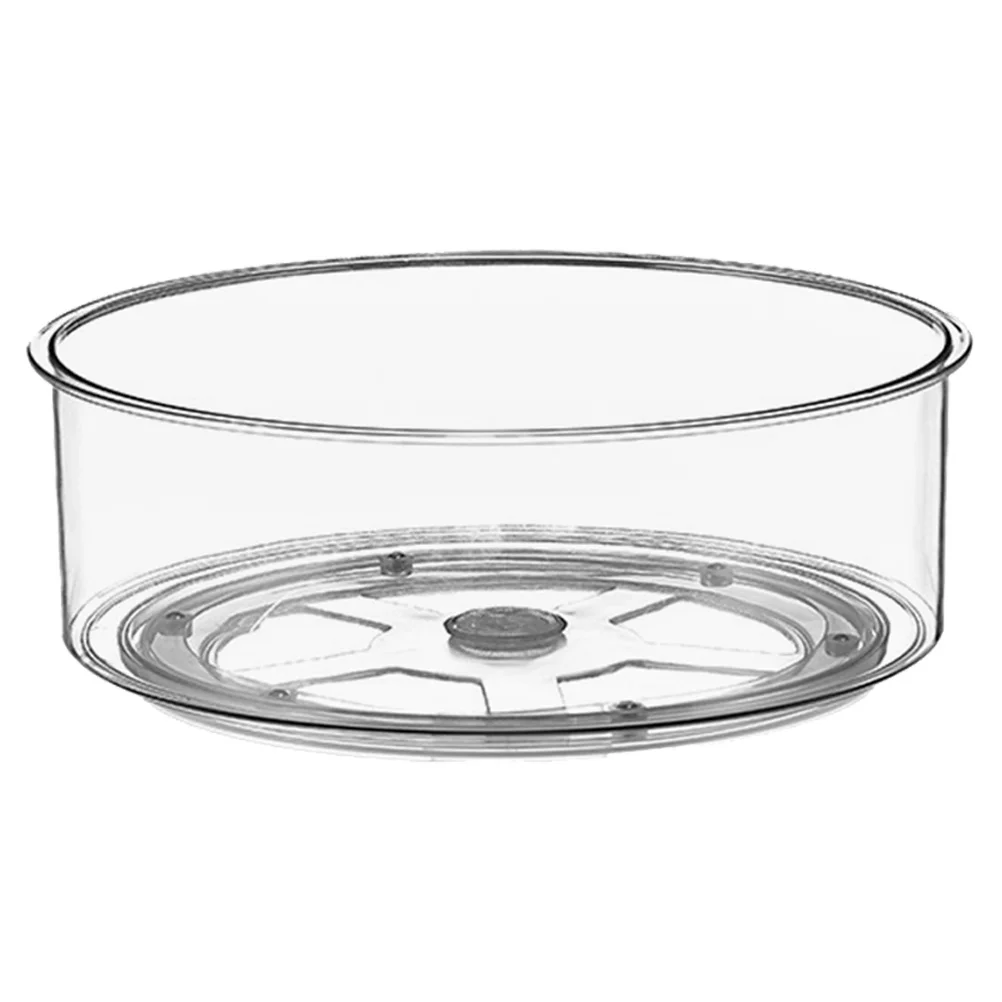 

Transparent Rotating Kitchen Spice Organizer Clear Seasoning Storage Box Multi-Functional Design Spill Prevention Aesthetic
