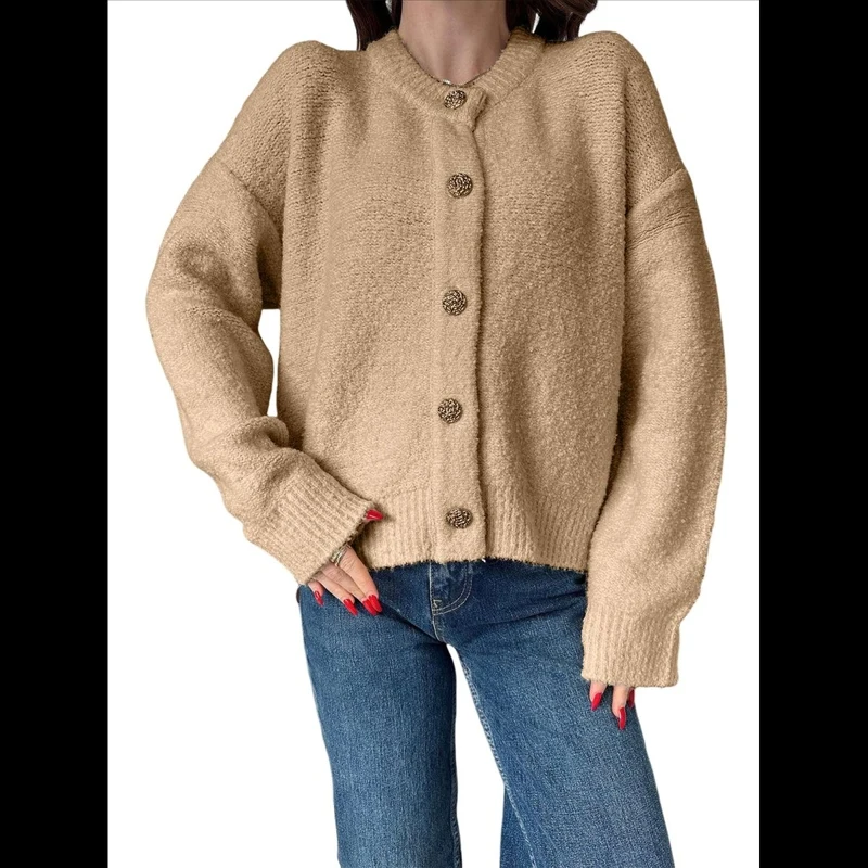 Women's Sweater All Season Crew Neck Solid Color Casual Fashion Daily Commute Dating Holiday Streetwear