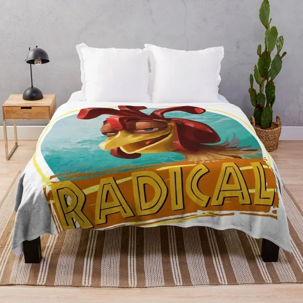 

chicken joe surfs up - Radical! quote Throw Blanket Luxurious Soft Blanket Holiday Gift for Family