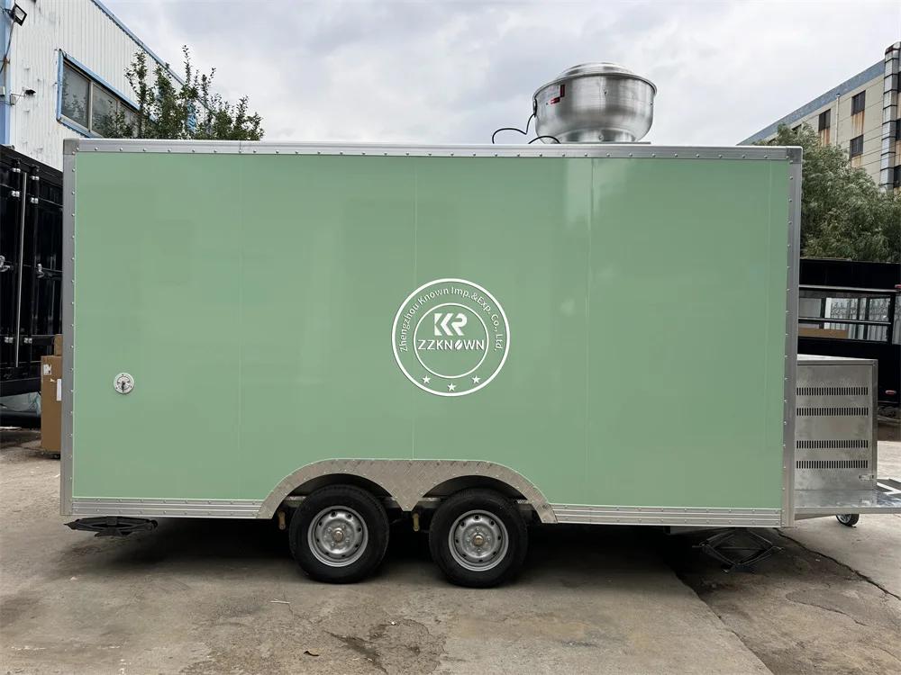 USA Standard Food Truck With Kitchen Equipment Customized Catering Concession Hot Dog Ice Cream Food Trailer
