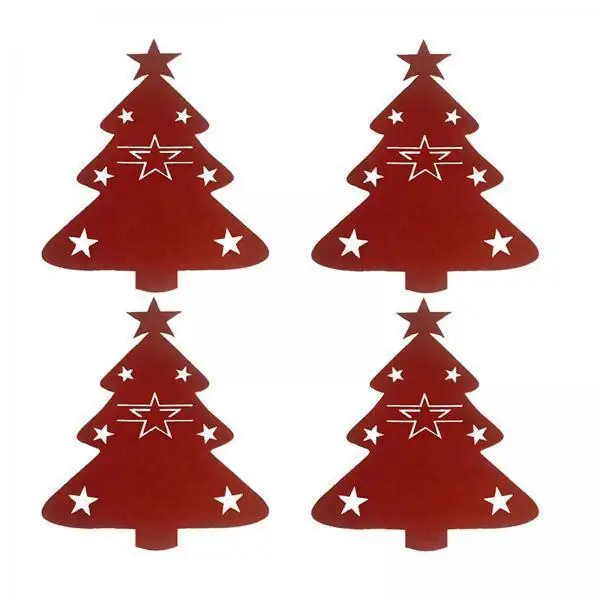 3x 4x Christmas Cutlery Bag Pocket Tableware Forks Pockets Bags for Supplies