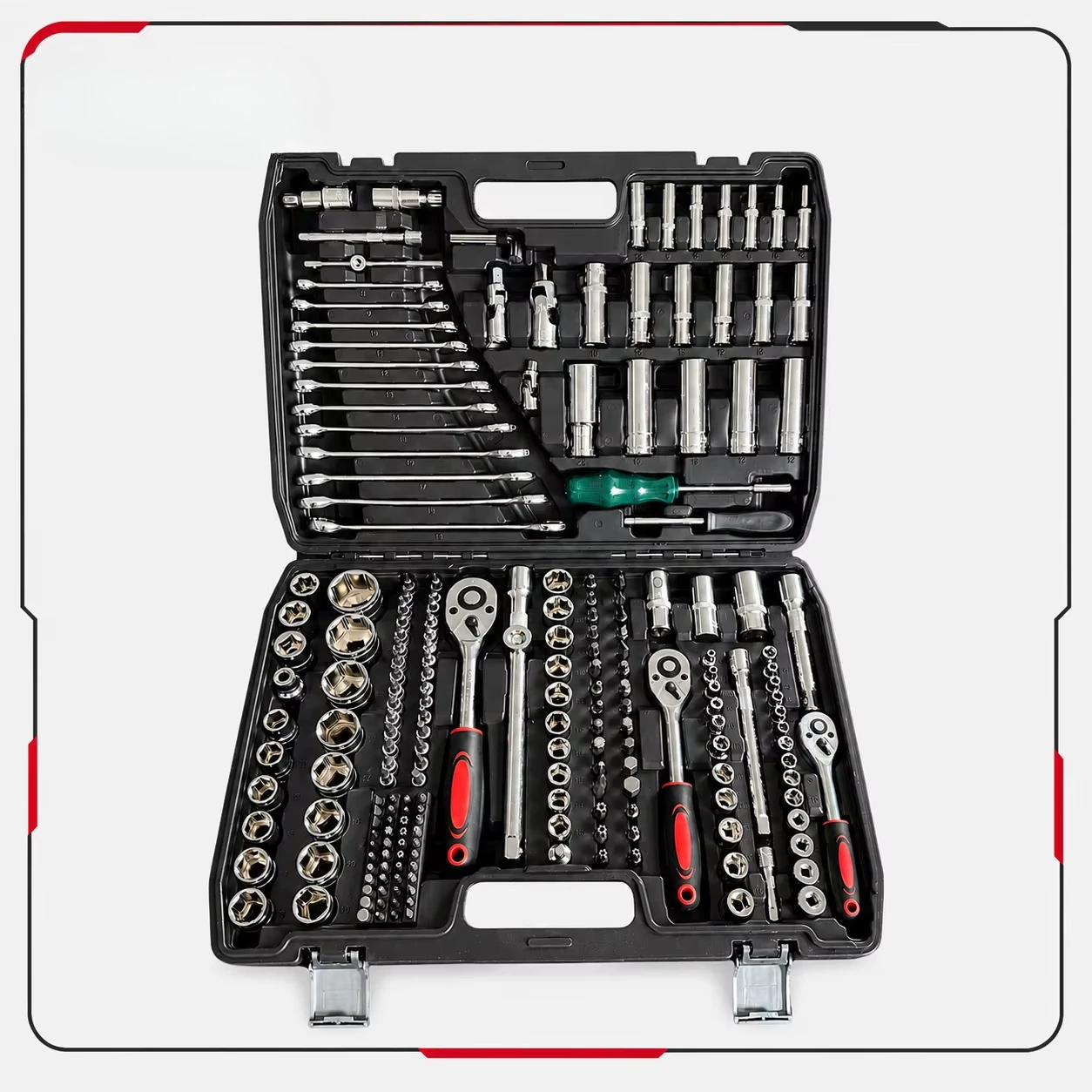 216pcs Premium Ultra-Portable Auto Mechanic Tool Kit All-In-One CR-V Set Car Bike Motorcycle Maintenance Combination Features