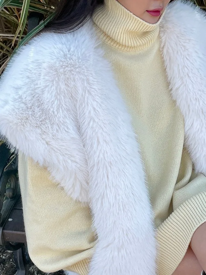 

Ele Fur Vest Women's Outerwear Winter New Sle Emulated Mink Jaet Cotton Lined Quilted Vest High-End Feel