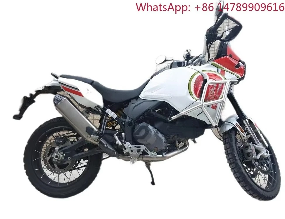 Valve Control Motorcycle Exhaust Systems for 900cc Adventure Bike, Modified Titanium Stainless Steel Muffler, Aftermarket Parts