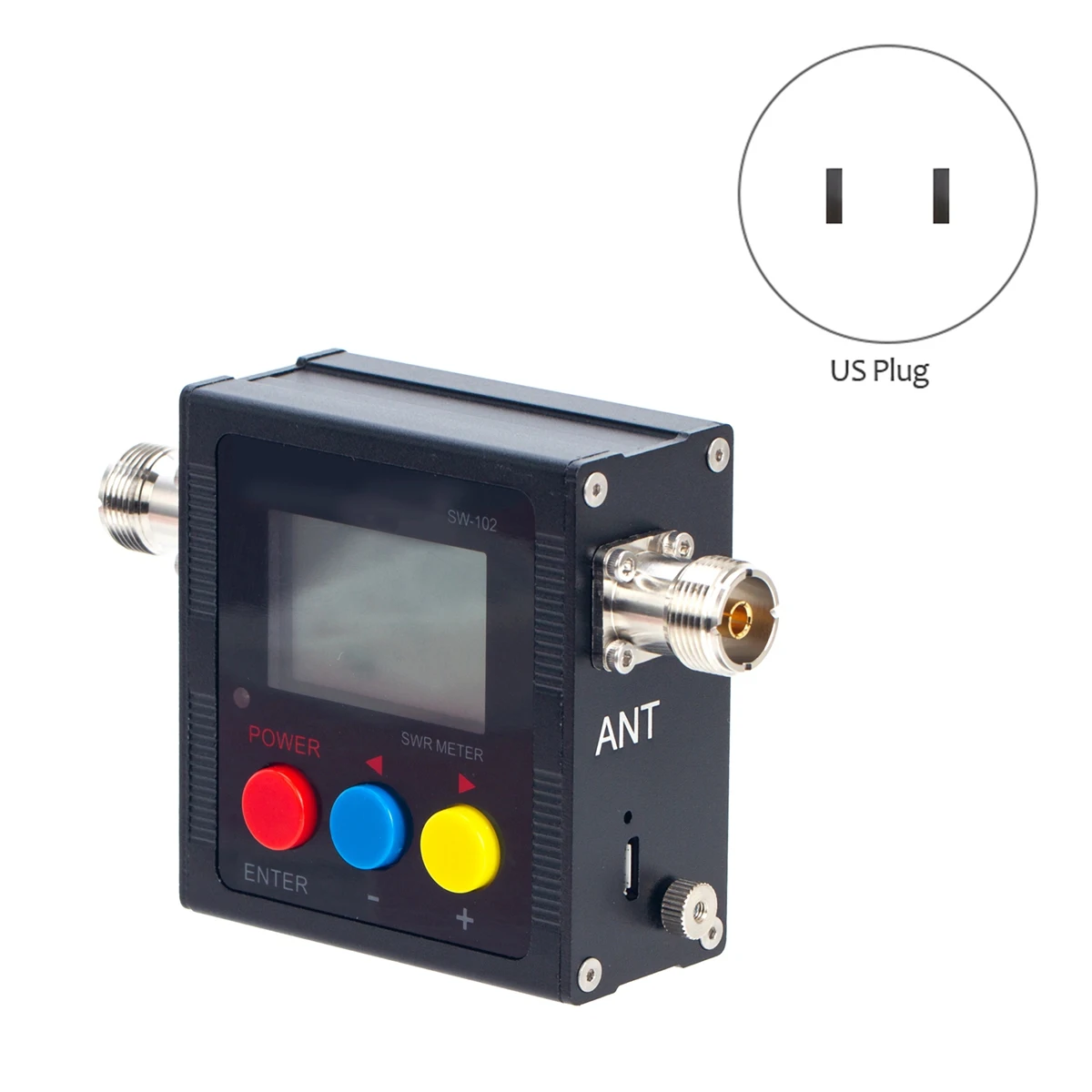 A83Z SW-102 Meter 125-520 Mhz Digitale VHF/UHF Power SWR Meter SW102 voor Twee Manier Radio US Plug