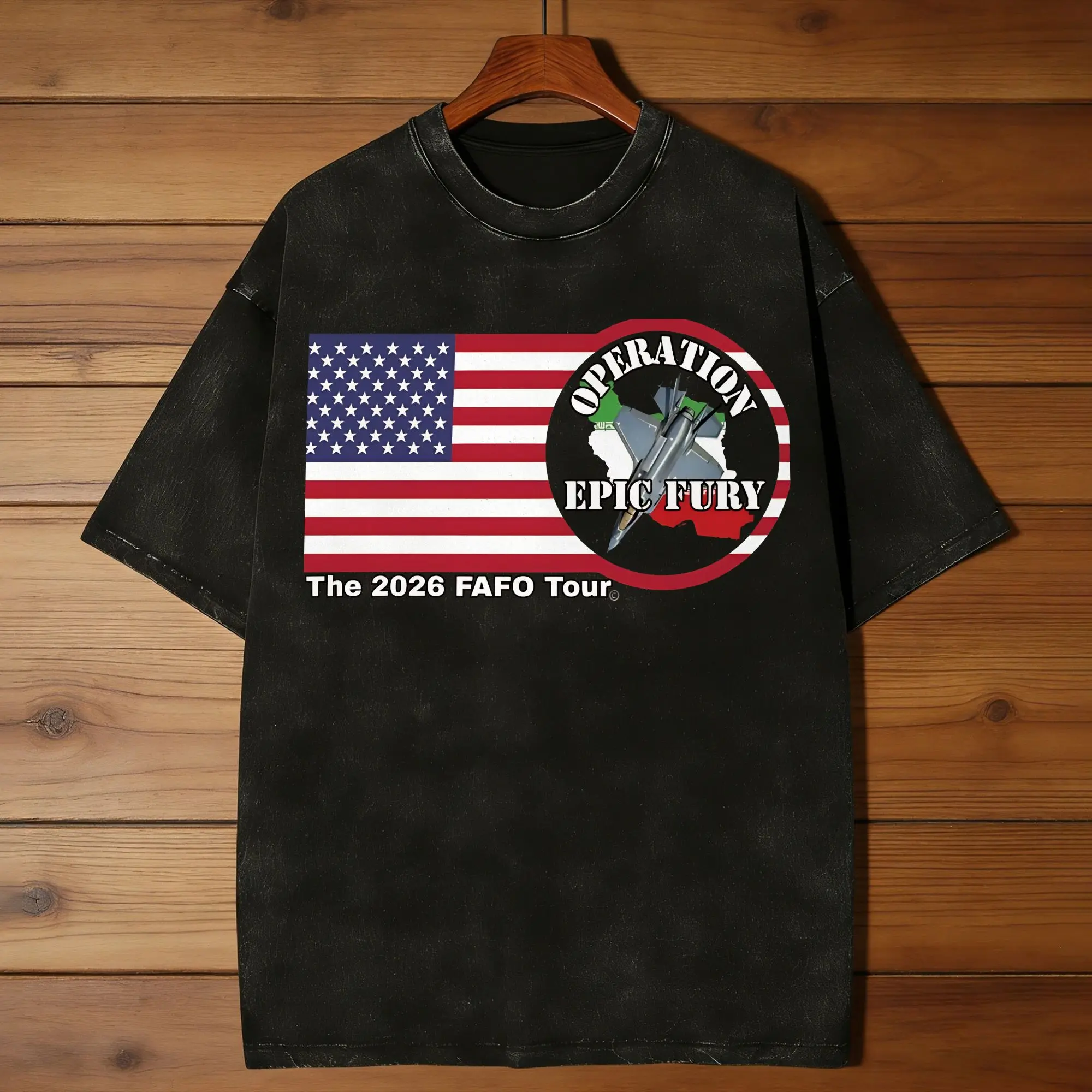 Operation Epic Fury The FAFO Tour T-Shirt Summer  Streetwear T-Shirts Casual Fashion Tee Shirt For Man Short Sleeve Print Tees