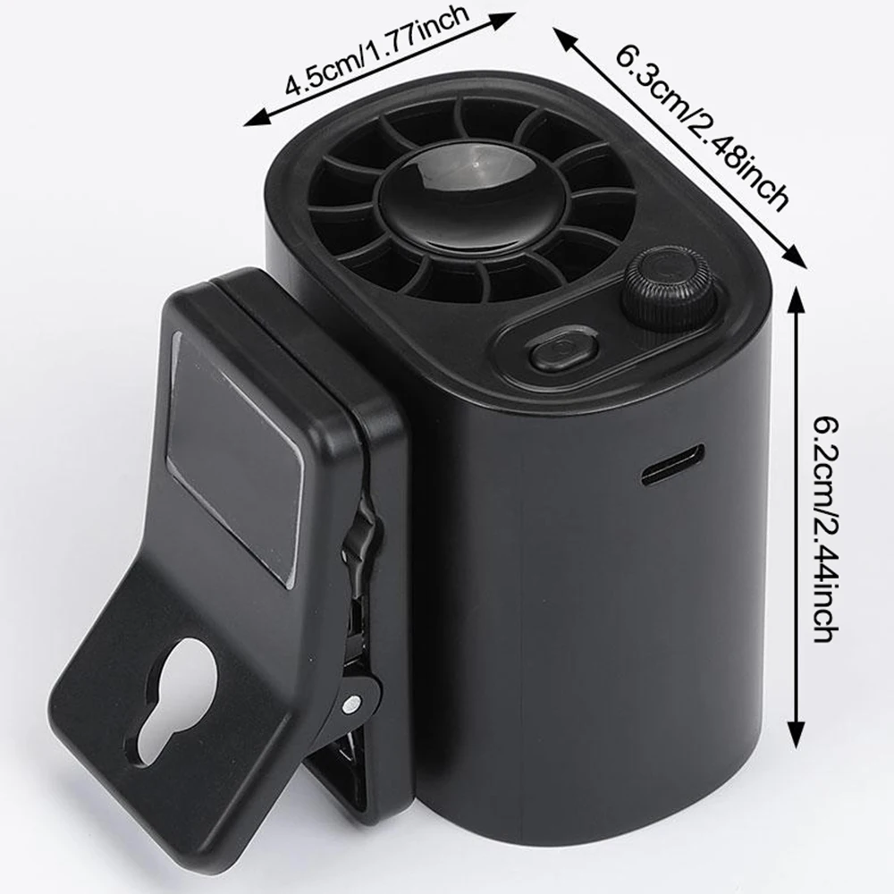 Portable Clip on Fan, 1400mAh USB Rechargeable Mini Fan, 360° Rotation Personal Fan with 100-Speed Wind, Ideal for Umbrella