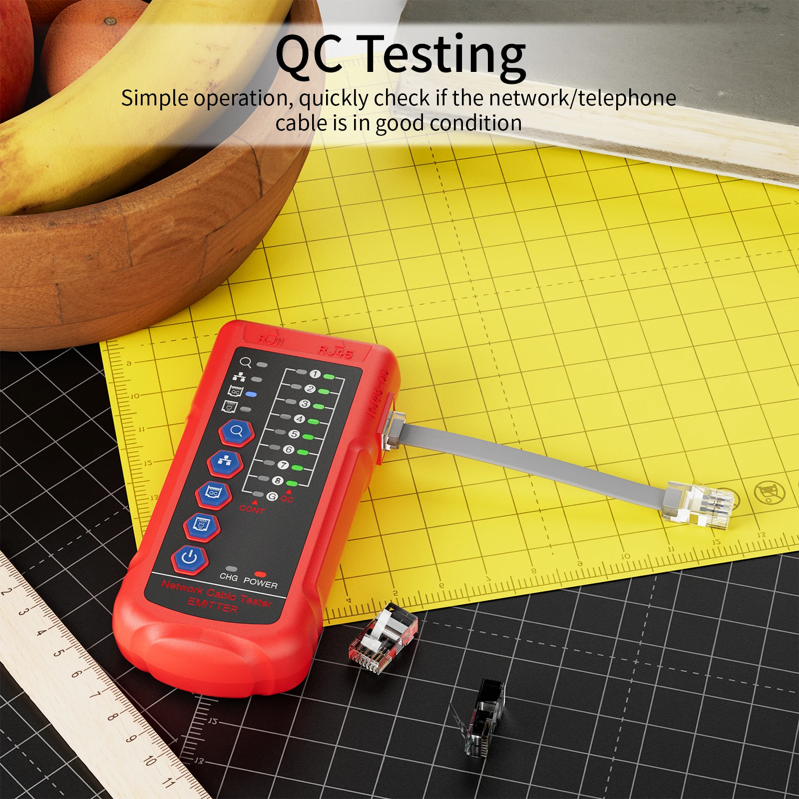 Digitaler Netzwerkkabeltester Hochwertiger RJ11 RJ45 Cat5 Cat6 Telefonkabel-Tracker LAN-Netzwerkkabeltester Leitungsfinder