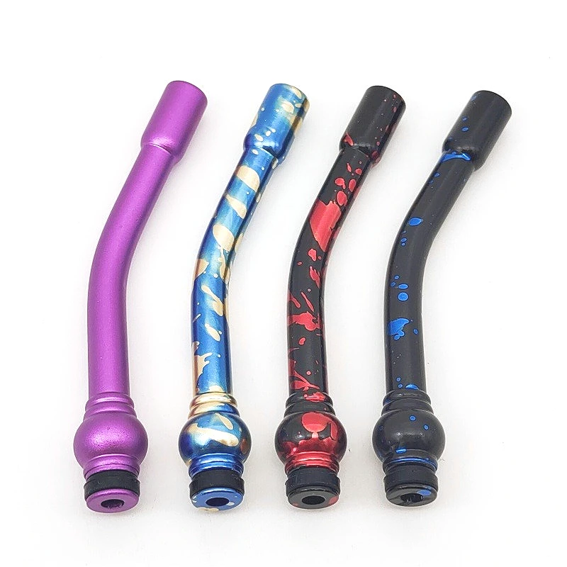 

1 шт. 510 разные цвета, гладкая поверхность и звездные пятна, алюминиевый длинный изогнутый соломенный соединитель