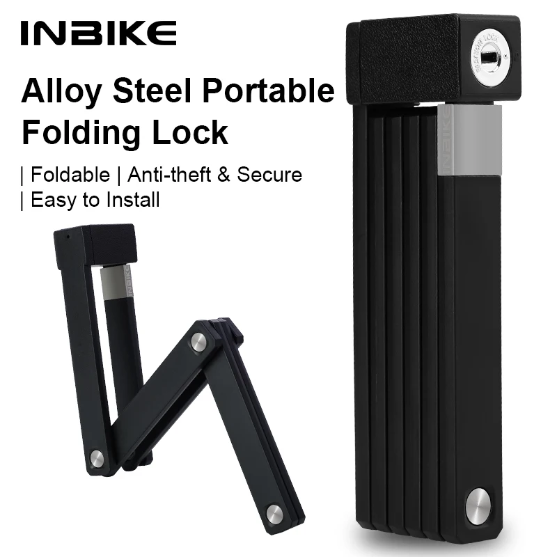 

INBIKE Foldable Bicycle Lock Security Anti-theft Cycling Lock MTB Road Bicycle Accessories Scooter Electric Bike Chain Lock
