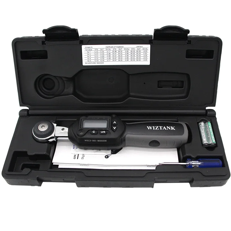 

Digital torque wrench electronic high precision replaceable movable opening head kg adjustable WSC