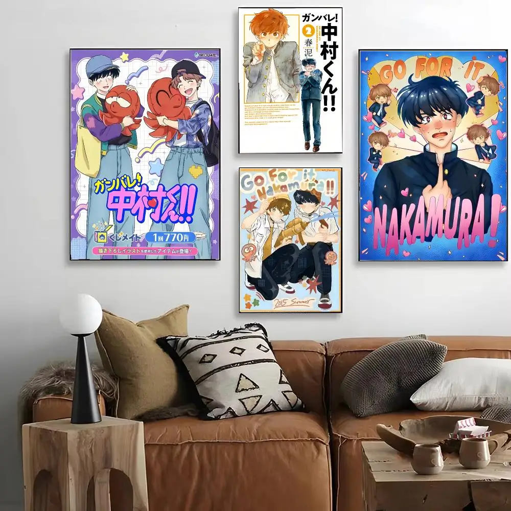 Anime Go For It Nakamura Poster HD Art Decorative Wall Art Waterproof Home Décor for Living Room Bedroom Café Stylish Gift