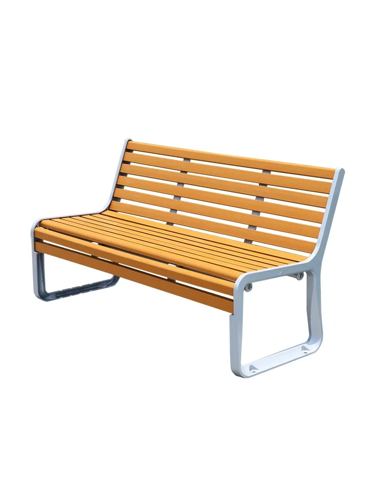 Park chairs, outdoor anti-corrosion wooden backrests, double rest, community square rest, landscape ornaments