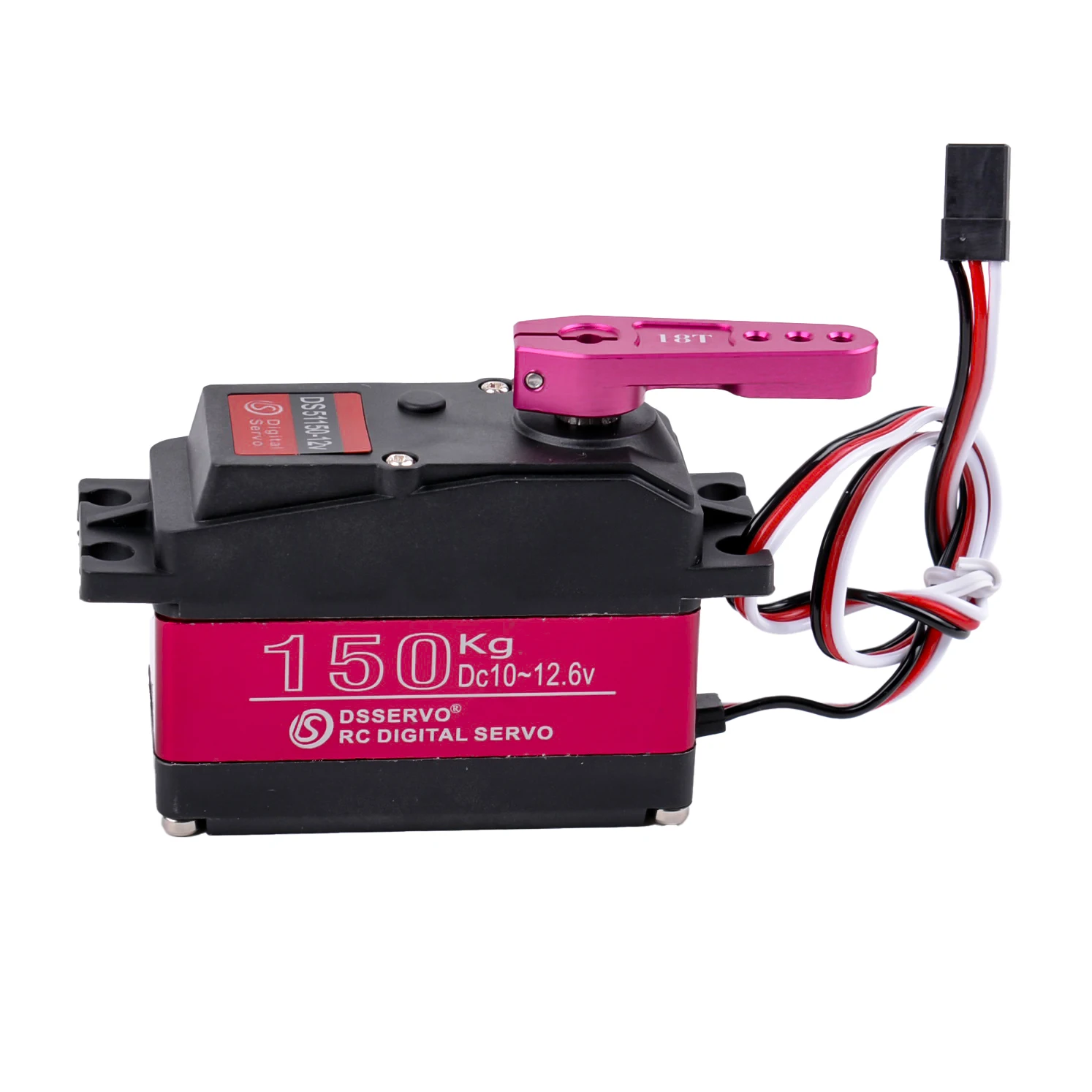 150KG 12V DS51150 Digital Metal Robotic Servo 180/270 Degree Waterproof IP66  with 25T Servo Arm