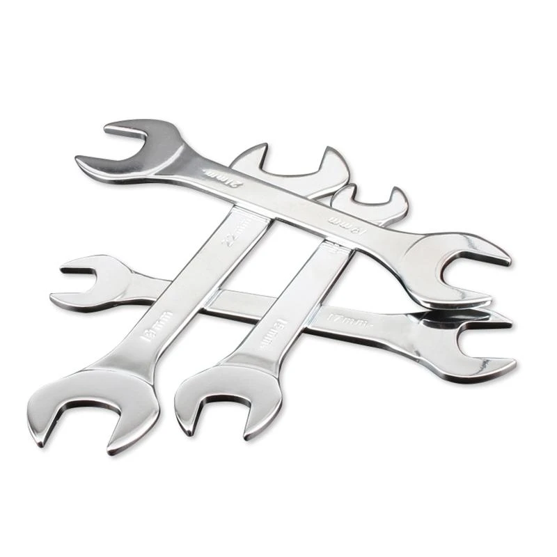 X9FA Industrial Grade Thin Open End Wrench Set Lightweight Double Ene Spanner Hand Tool 6-17mm Manual Repair Tool