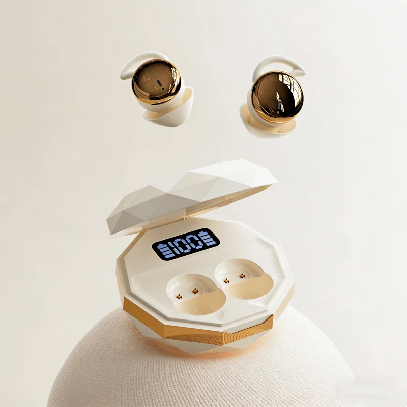 

Беспроводные стереонаушники HIFI с интеллектуальным шумоподавлением, Bluetooth 6.0, невидимые, легкие, мягкие силиконовые вкладыши для сна