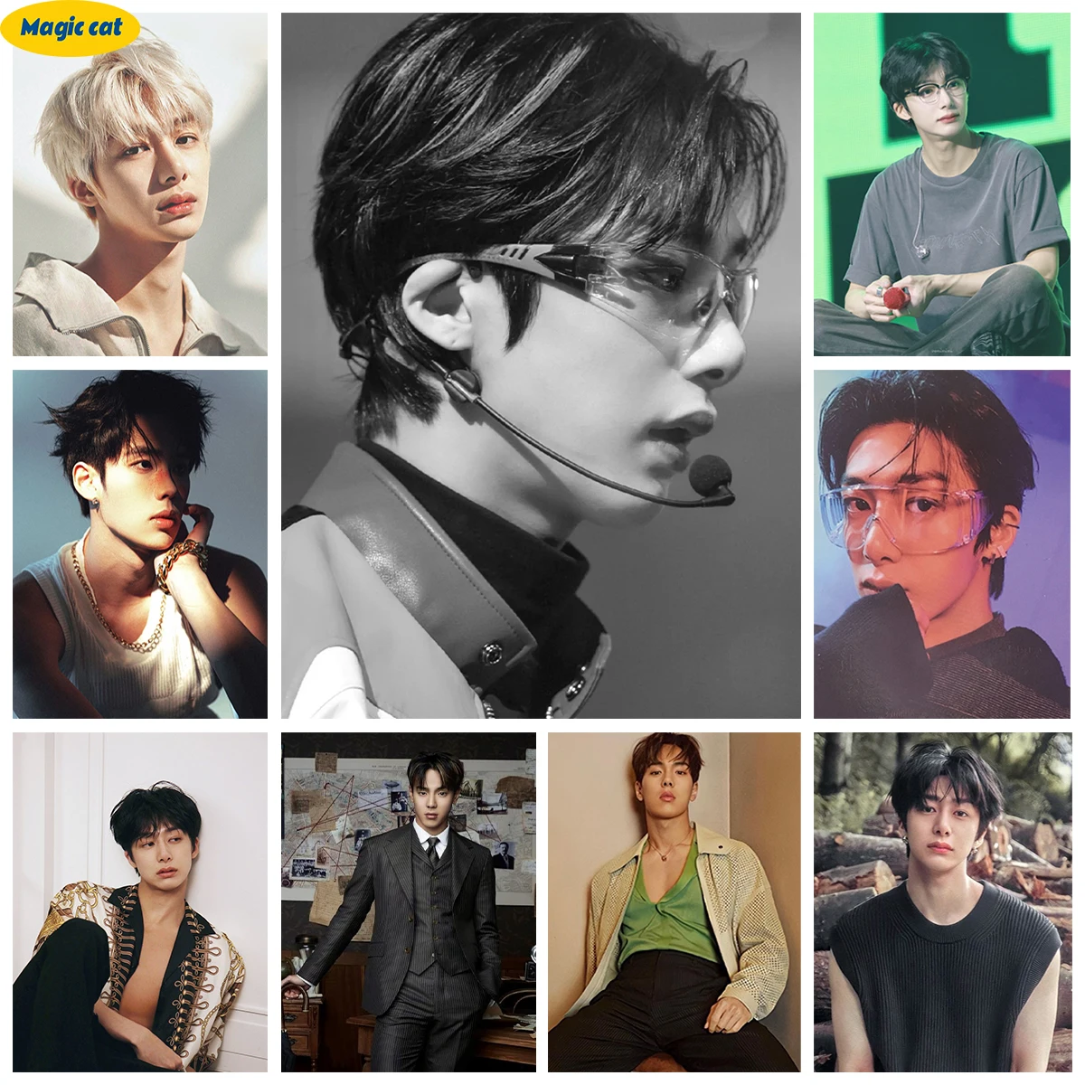 

HYUNGWON 5D AB Diamond Painting Kit K-Pop Singer DIY Diamond Embroidery Mosaic Style Music Posters Home Decor Handmade Gift