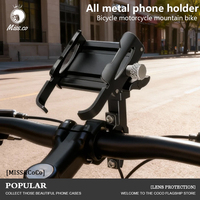 360° Rotation Aluminum Alloy Bicycle Phone Holder MTB Bike GPS Bracket Scooter Motorcycle Handlebar Mount for Cell Phones