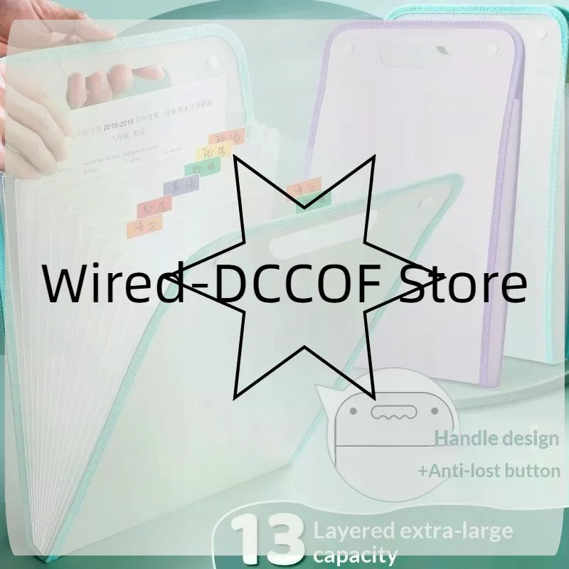 A4 13 Partitions Organizer For Documents Large Capacity Portable Documents Bag For School Office Home Daily Use