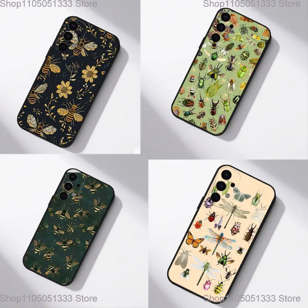 

Biology Art Bugs And Insects Phone Case For Samsung S25,S24,S21,S22,S23,S30,Ultra,S20,Plus,Fe,Lite,5G Black Cover