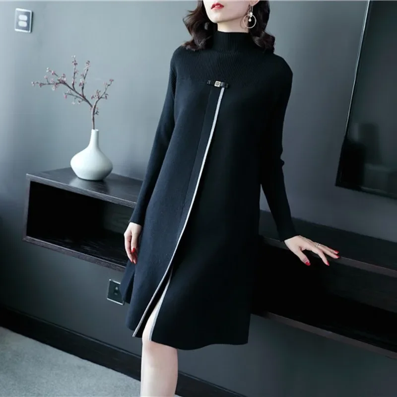 

2024 Hot Sale Vestidos De Festa Vestidos Mujer Zanzea Autumn Winter Thick Knitted Dress Pendulum Leisure Casual Sweater Female