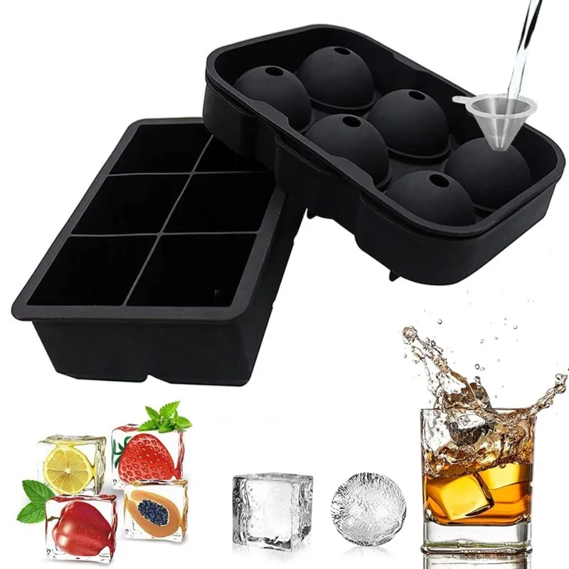 

8 Grid Ice Cube Silicone Mould Chocolate Mould Tray Ice Maker Mold 3D Form Whiskey Household Bar Ice Making Mold