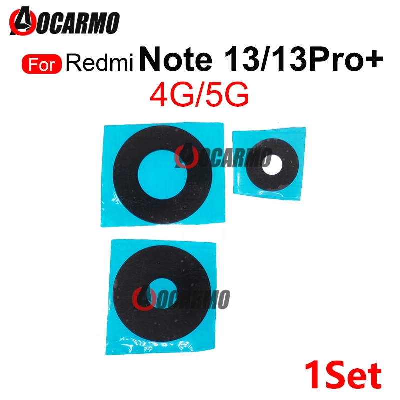 Aocarmo 1Set For Redmi Note 13 4G 13Pro+ 13 Pro 5G Rear Back Camera Lens Replacement Part