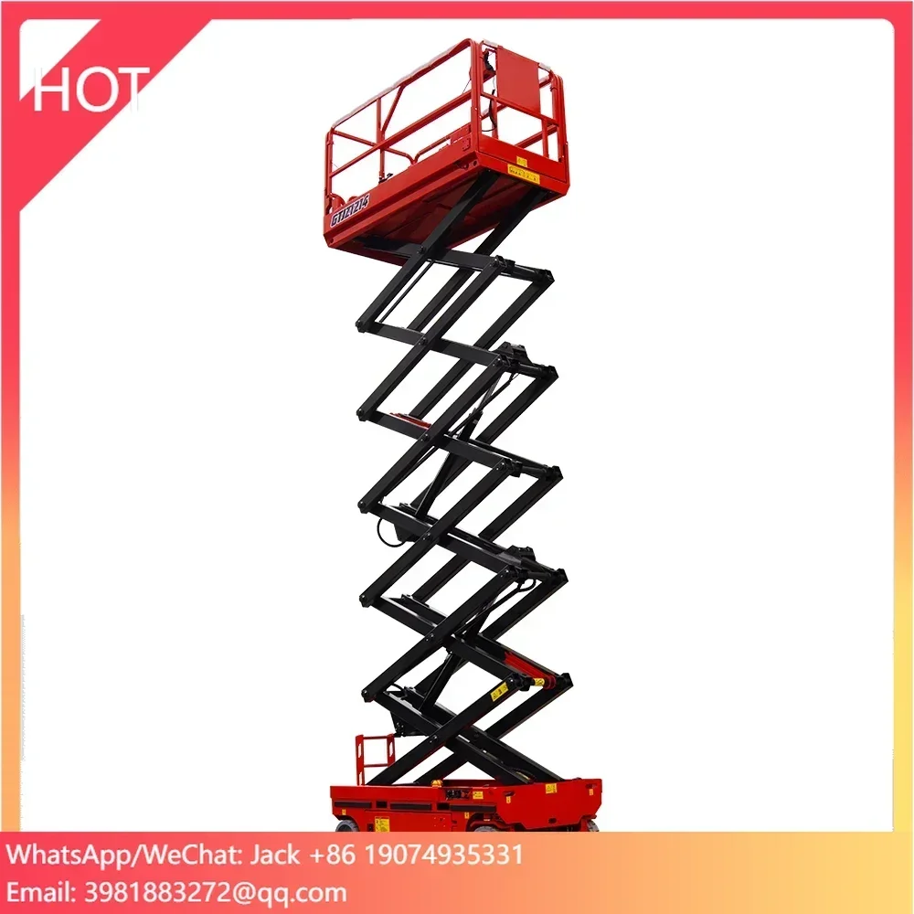 6m -14m Mobile Aerial Work Platform Self Propelled Scissor Lift Table Lift