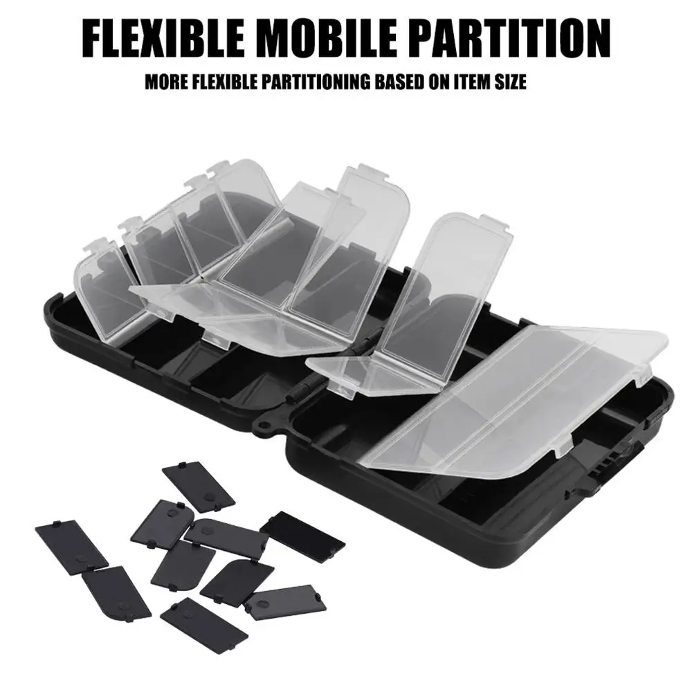 صندوق معالجة الصيد الصغير المحمولة السنانير إغراء الطعوم صندوق تخزين الحاويات تخزين يدور الرقص السنانير ثقالة ، 10 مقصورات