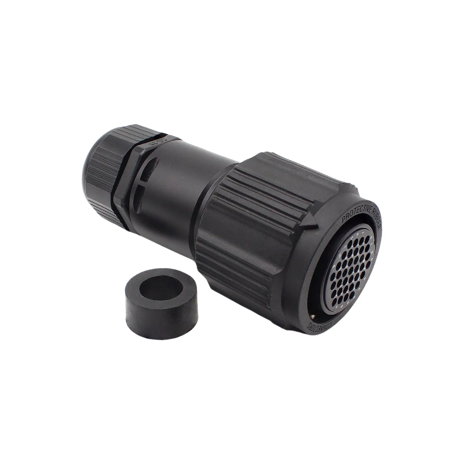 SINEMARCH 37 Pole Inline Female 12-Way VEAM-Compatible Multipin Circular Connector for Stage Audio & Power Systems