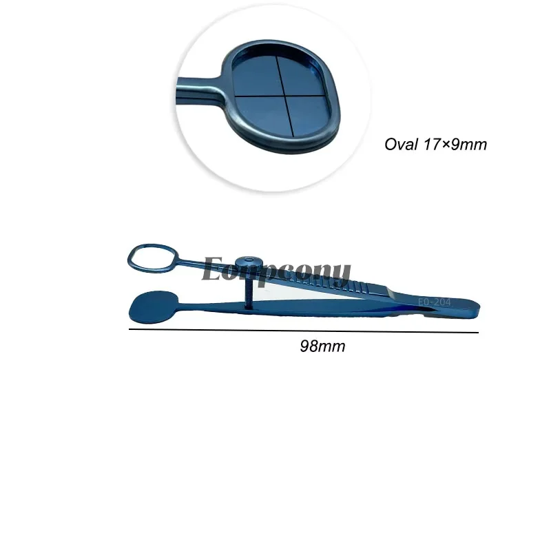 Ovale ronde punt Chalazion-tang van titaniumlegering Oogheelkundig chirurgisch instrument
