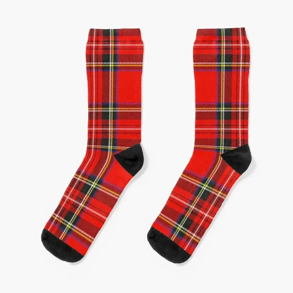 Royal Stewart Tartan Print Meias sapatos presente de natal novas meias para mulheres e homens