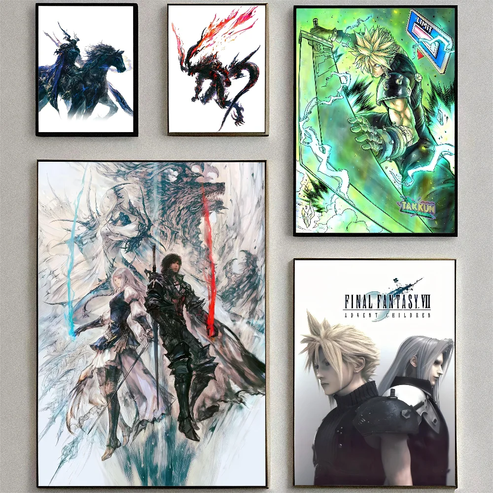 F-Final Fantasy IV Poster Wall Art Home Decor Room Decor Digital Painting Living Room Restaurant Kitchen Art