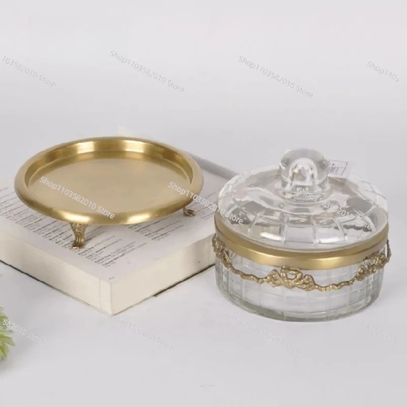 Luxury Crystal Glass Sugar Jar with Imported Copper - Home Decor Storage Jar for Nuts & Sundries