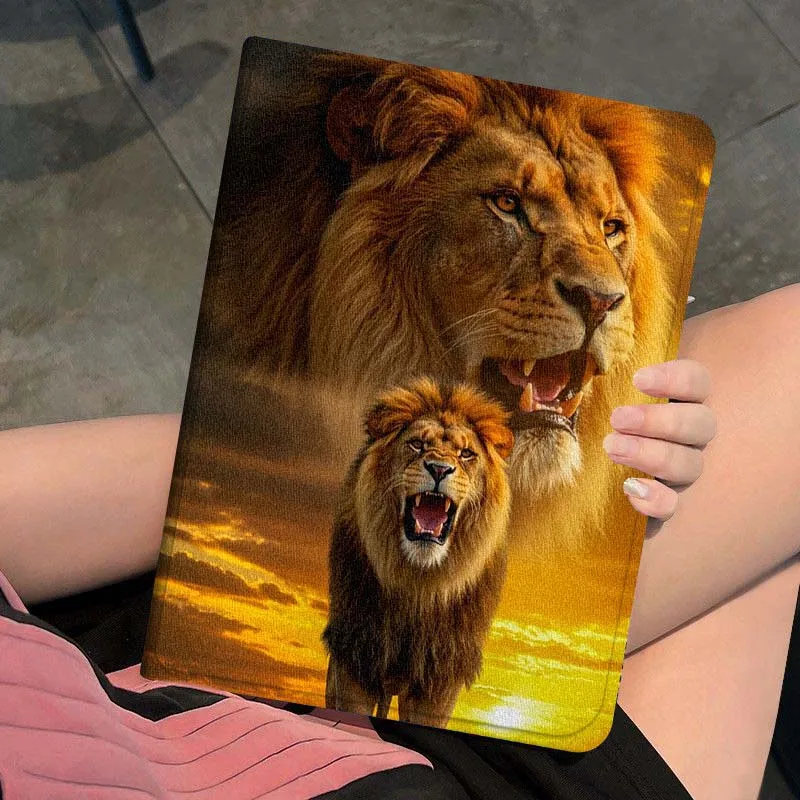 

Lion Cool Art Luxurious For Vivo Pad SE 11 5 3 2 Pro 12.3 13 12.1 11.5 Air IQOOPad Silk Pattern Tablet Case