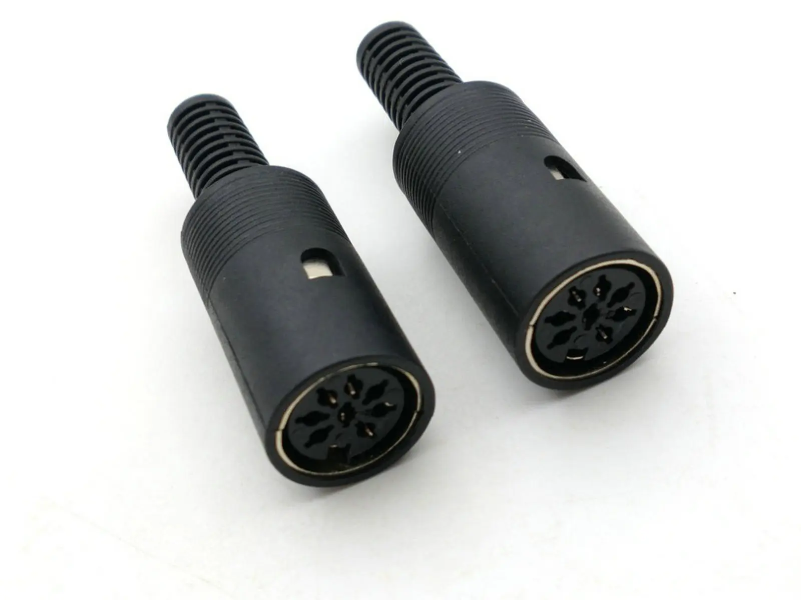 50pcs 8Pin DIN Female Connector with black Plastic Handle