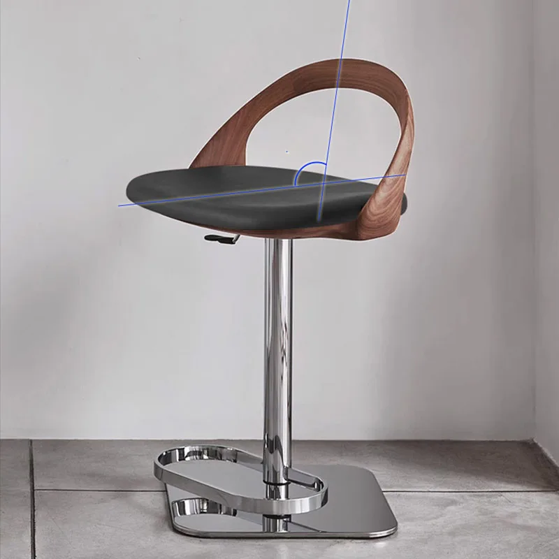 الجمالية لينة بار البراز الاسترخاء مريح الحديثة الخشب ارتفاع بار البراز الجلود قابل للتعديل Bancos دي بار الأثاث العصري