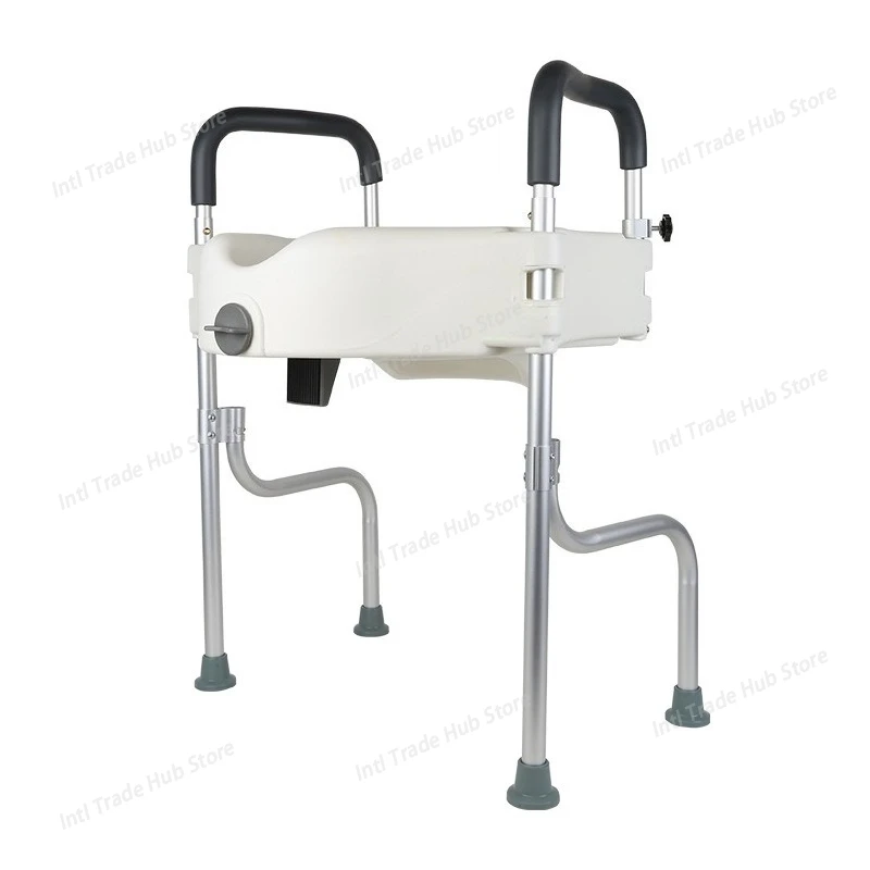 Aluminum Alloy Elderly Toilet Height Increase Device with Armrest Toilet Toilet Portable Height Increase Pad Rehabilitation Care