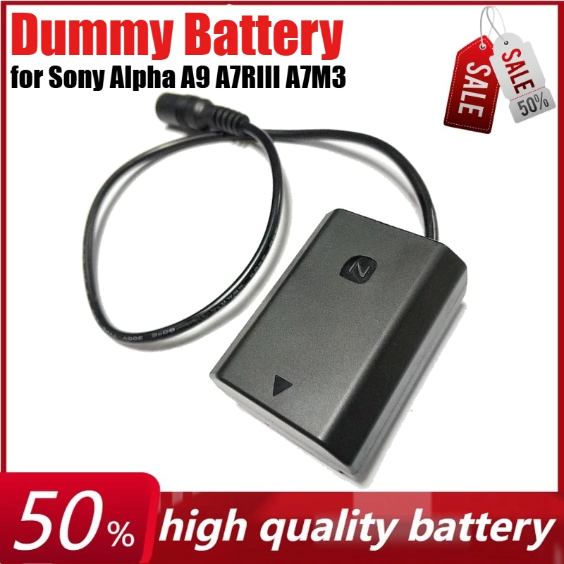 

FZ100 Fully Decoded DC Coupler NP-FZ100 Dummy Battery for Sony Alpha A9 A7RIII A7M3 A7RM3 ILME-FX30B ILCE-9 Digital Cameras