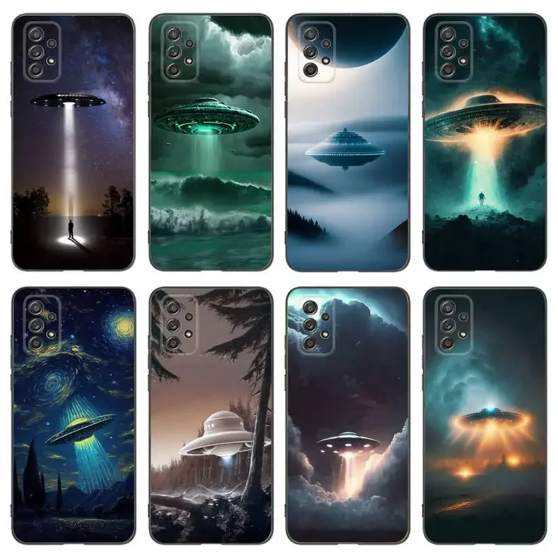 Alien Spaceship U-UFO Phone Case For Samsung A91 80 70 53 42 32 30 20 A50 30S 50S 21S 20S A20E Black Case