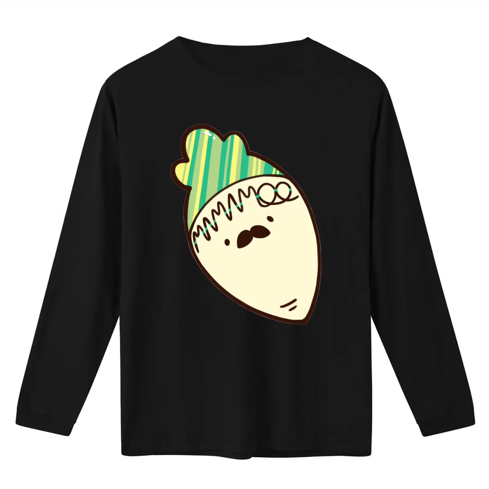 MAMAMOO -Design Radish with Mustache T-Shirt Summer Casual Cotton Tee Oversized Streetwear Tops Vintage Graphic Print