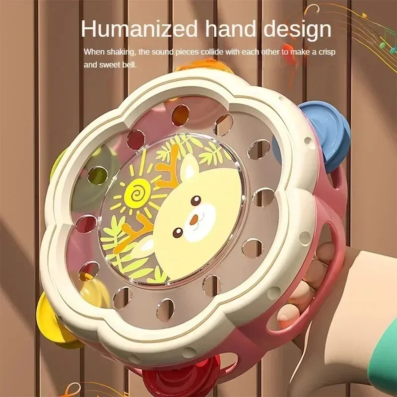 かわいい外観の子供用楽器ドラムおもちゃモンテッソーリ学習早期手の発達インタラクティブ音楽おもちゃ