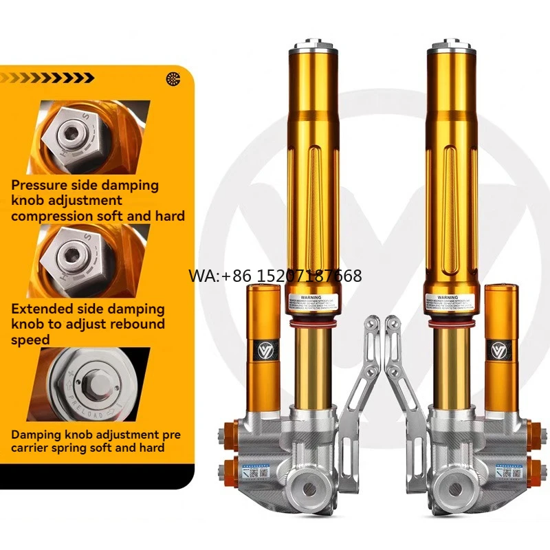 New GS6 ULTRA Hydraulic Nitrogen Cylinder Inverted Front Shock Absorber for Scooter Motorcycles High Performance