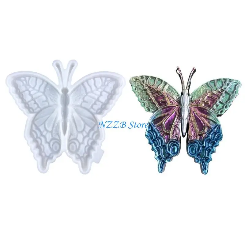 

T21F Elegant Butterfly Designs Resin Mold Craft Supplies Wall Decoration and Ornaments with Sturdy Silicone Home Accessory