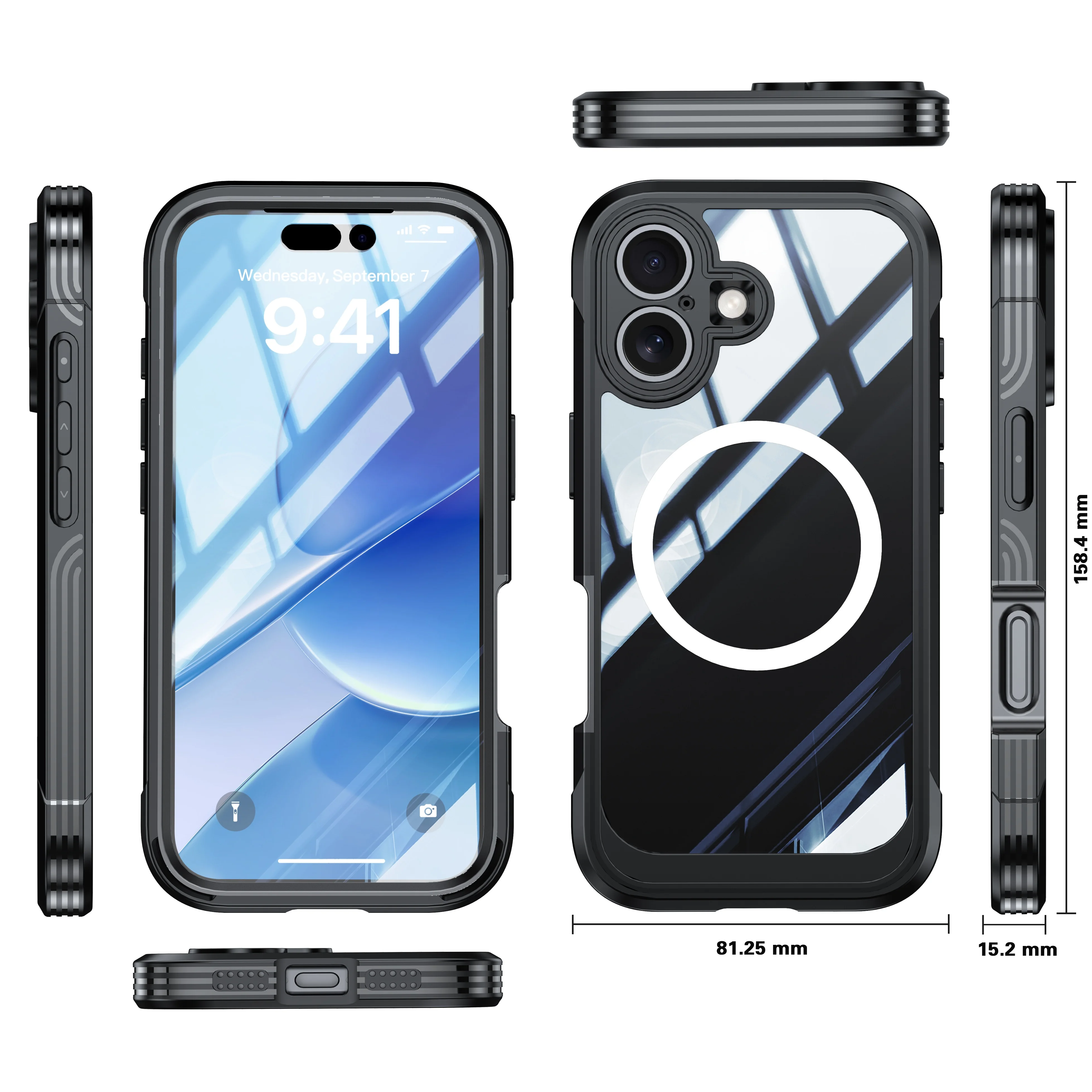 Die 360-Grad-Vollschutz-Handyhülle ist geeignet für iPhone 17E/17 Pro Max/16/15/14, stoßfest und hat ein robustes Aussehen. – Detail 8