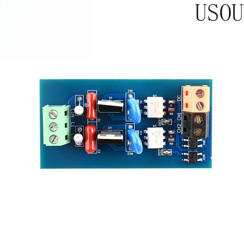 2-Channel PLC Amplifier Board Module, Optocoupler Isolation Board, High-Power Transistor & SCR Board, 220V AC Output