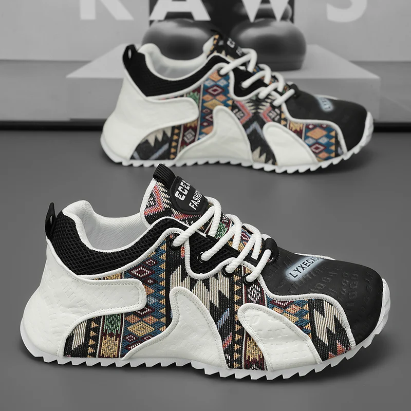 

Men's Fashion Casual Sneakers, Spring/Autumn New Flat-Soled, Height-Increasing, Versatile Street Outdoor Tennis Training Shoes