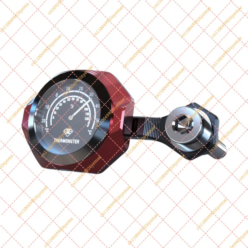 Universal Motorcycle Clock Thermometer, M8 Handlebar Mount with Hardware